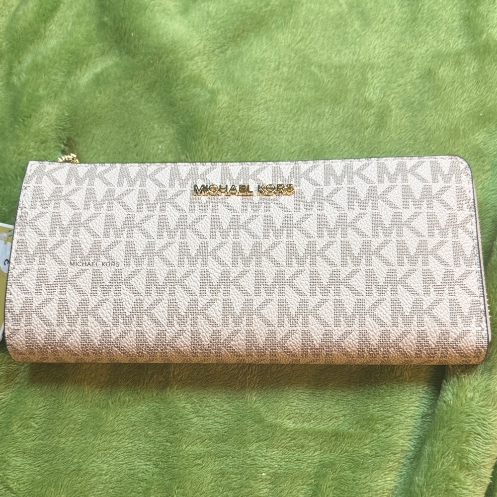 Michael Kors Beige Monogram Wallet